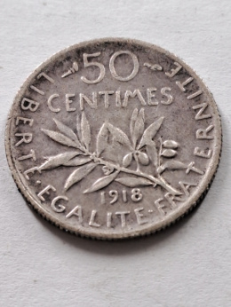 Francja 50 Centimes 1918 r