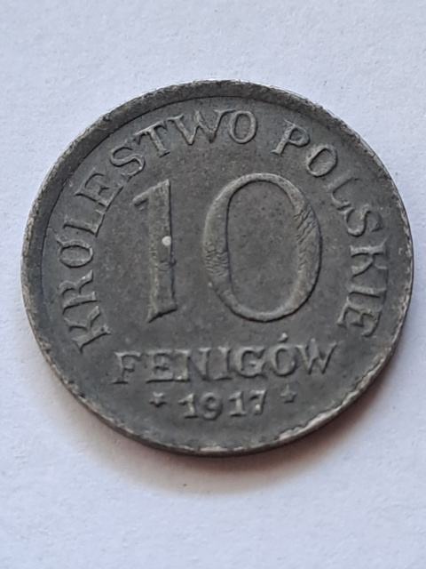 Królestwo Polskie 10 Fenigów 1917 r