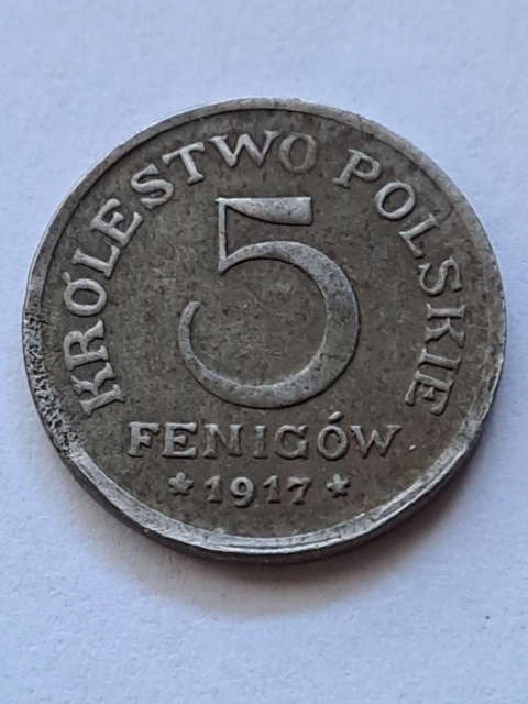 Królestwo Polskie 5 Fenigów 1917 r