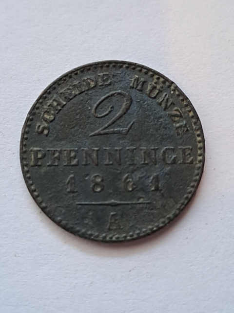 Niemcy 2 Pfennige 1864 r A