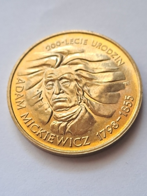 2 zł Adam Mickiewicz 1998 r