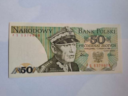 Banknot 50 zł Karol Świerczewski 1986 r seria FS