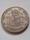 Hiszpania 5 Pesetas Alfonso XII 1895 r