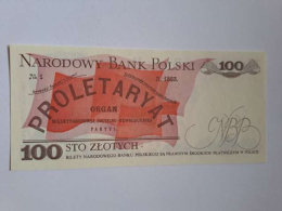 Banknot 100 zł Ludwik Waryński 1986 r seria RT