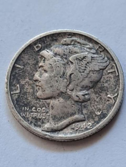 USA 10 Centów Mercury 1942 r S