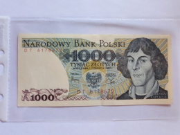 Banknot 1000 zł Mikołaj Kopernik 1982 r seria DT rzadsza