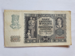 Banknot 20 zł 1940 r seria H