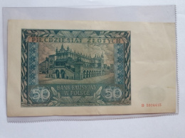 Banknot 50 złotych 1941 r seria B