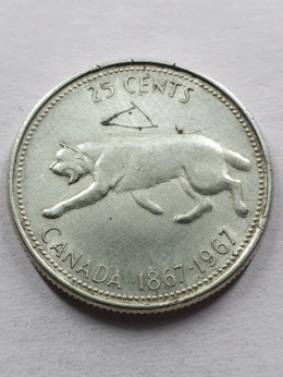 Kanada 25 Centów 1967 r