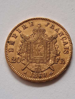 Francja 20 Franków Napoleon III 1869 r