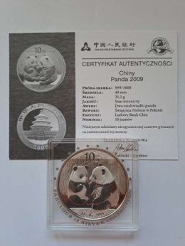 Chiny 10 yuanów Panda 2009 r