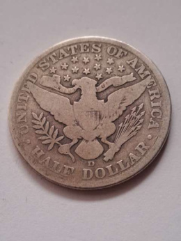 USA 1/2 Dollara Barber 1906 r D