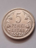 Litwa 5 Penki Litai 1925 r