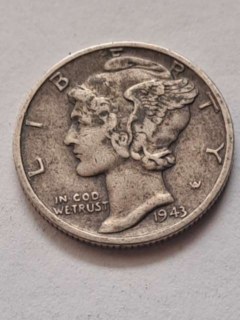 USA 10 Centów Mercury 1943 r