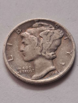 USA 10 Centów Mercury 1943 r