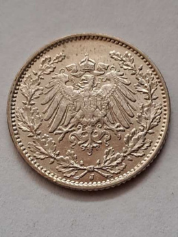 Niemcy 1/2 Marki Wilhelm II 1915 r J