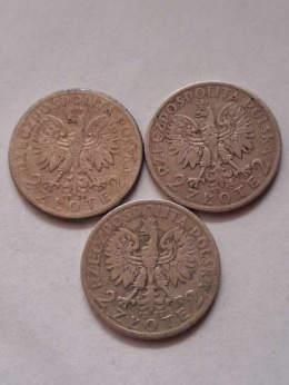 2 zł Głowa Kobiety 1932, 1933, 1934 r