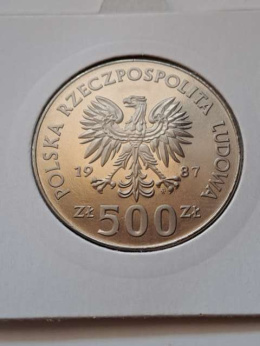 500 zł Mistrzostwa Europy w Piłce 1987 r nikiel