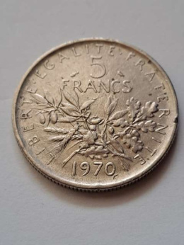 Francja 5 Franków 1970 r