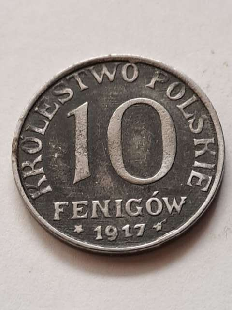 Królestwo Polskie 10 Fenigów 1917 r NBO