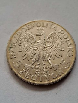 5 zł Głowa Kobiety 1933 r