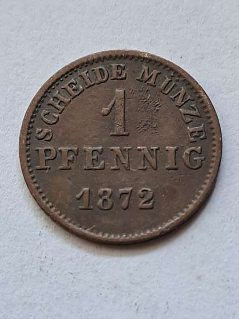 Niemcy 1 Pfenning Hesja 1872 r