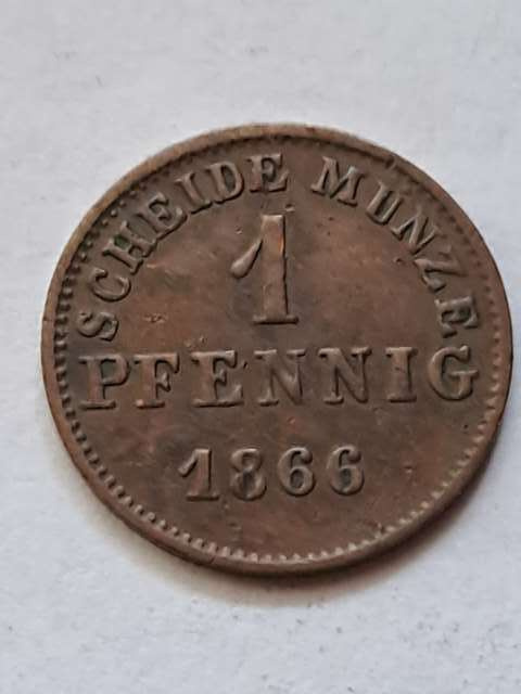 Niemcy 1 Pfenning Hesja 1866 r