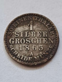 Niemcy 1 Srebrny grosz Wilhelm I 1863 r