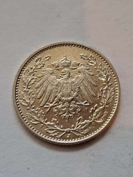 Niemcy 1/2 Marki Wilhelm II 1915 r J