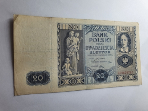 Banknot 20 zł 1936 r seria AP