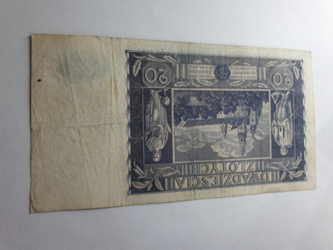 Banknot 20 zł 1936 r seria CB