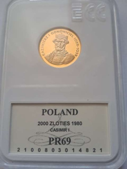 2000 zł Kazimierz I Odnowiciel 1980 r