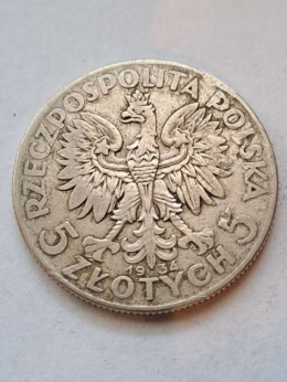 5 zł Głowa Kobiety 1934 r