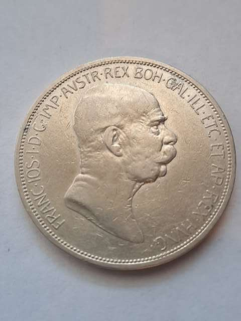 Austria 5 Koron Franciszek Józef I 1908 r