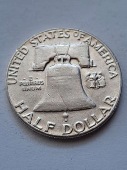 USA 1/2 Dollara Franklin 1957 r