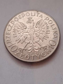 10 zł Głowa Kobiety 1932 r bez znaku