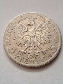 5 zł Głowa Kobiety 1934 r