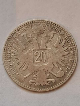 Austria 20 Krajcarów Franciszek Józef I 1870 r