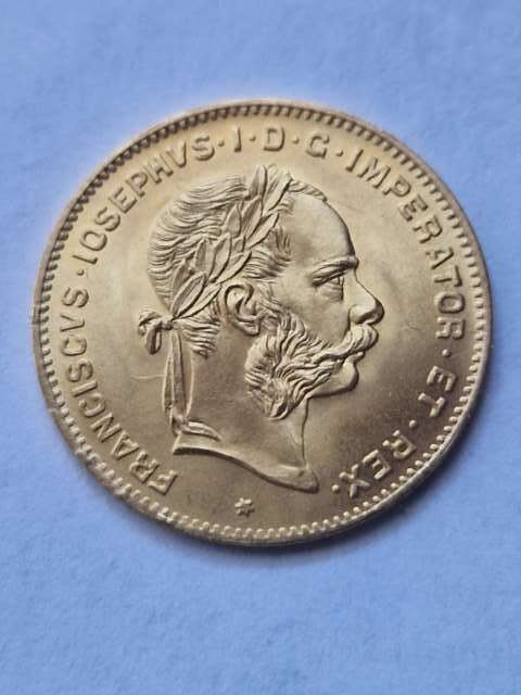 Austria 4 Floreny /10 Franków 1892 r nowe bicie