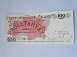 Banknot 100 zł Ludwik Waryński 1988 r seria SZ