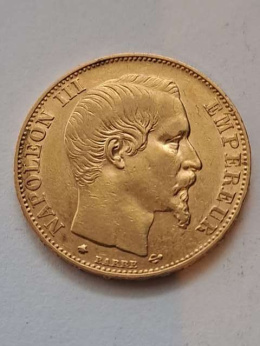 Francja 20 Franków Napoleon III 1859 r