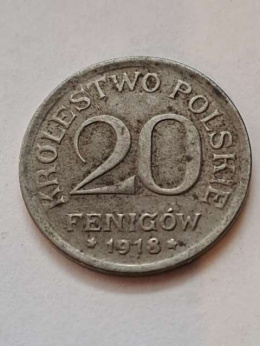 Królestwo Polskie 20 Fenigów 1918 r