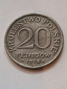 Królestwo Polskie 20 Fenigów 1918 r