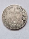 Polska/Rosja 3/4 rubla = 5 złoty 1839 r MW