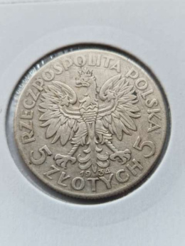 5 zł Głowa Kobiety 1934 r