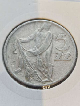 5 złotych Rybak 1958 r wąska