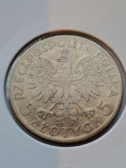 5 zł Głowa Kobiety 1933 r