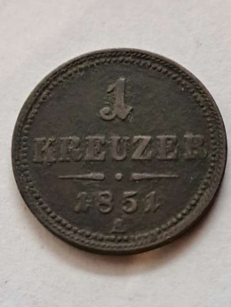 Austria 1 Krajcar Franciszek Józef I 1851 r A