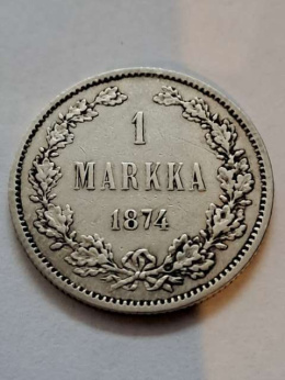 Finlandia 1 Markka Aleksander II 1874 r