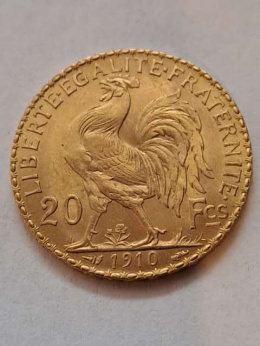 Francja 20 Franków Kogut 1910 r